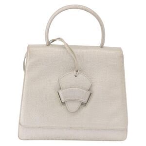 Loewe Barcelona Top Handle Leather Silver Leather Handbag